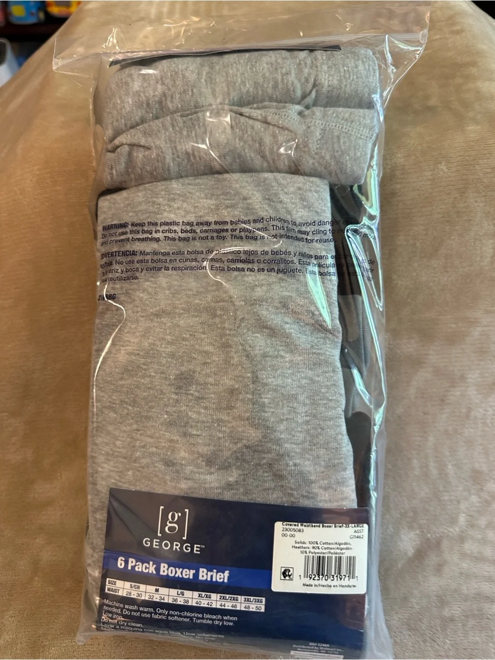 George 6-Pack Boxer Briefs - Black & Gray